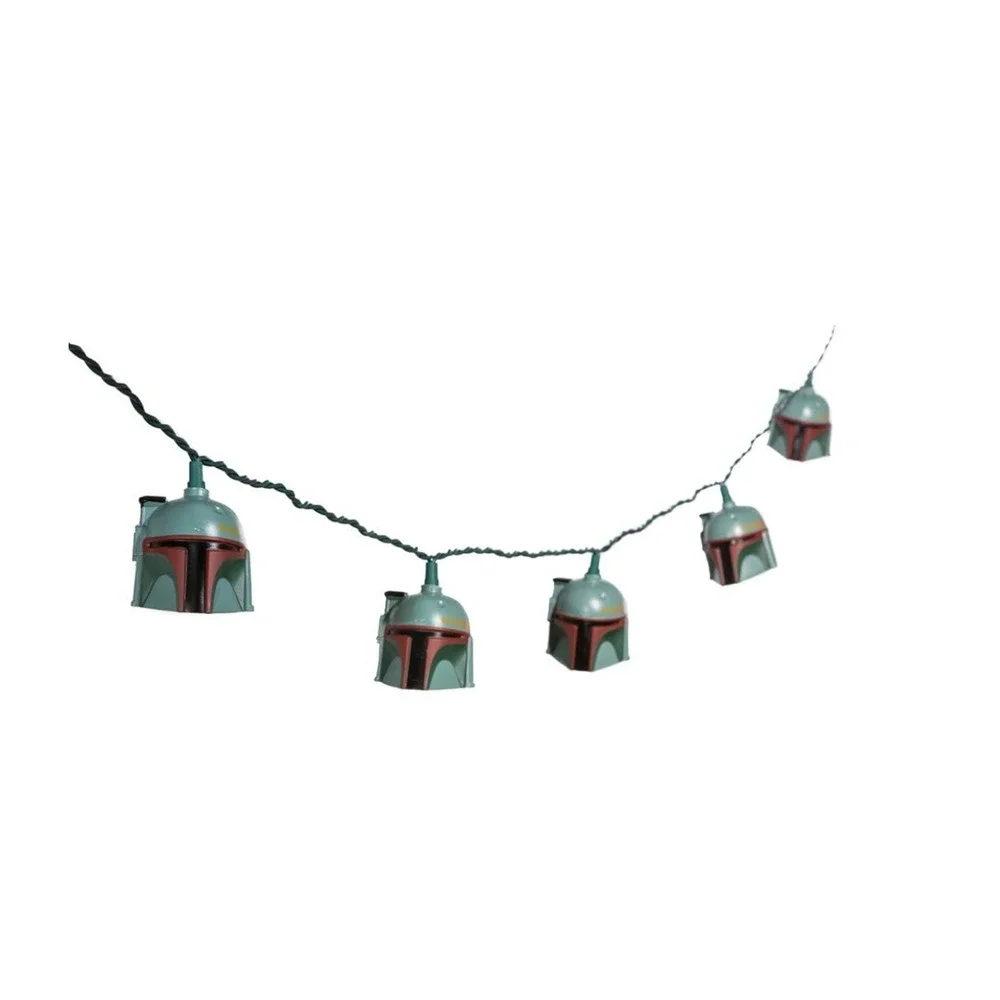Star Wars The Book of Boba Fett Boba Fett String Lights 10FT Green‎ Cord Decor